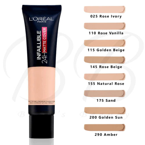 LOreal Paris Infallible 24H Matte Cover Liquid Foundation – 110 Rose Vanilla